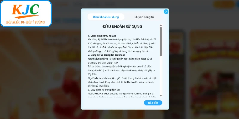 Cần đáp ứng đầy đủ các yêu cầu đăng ký KJC